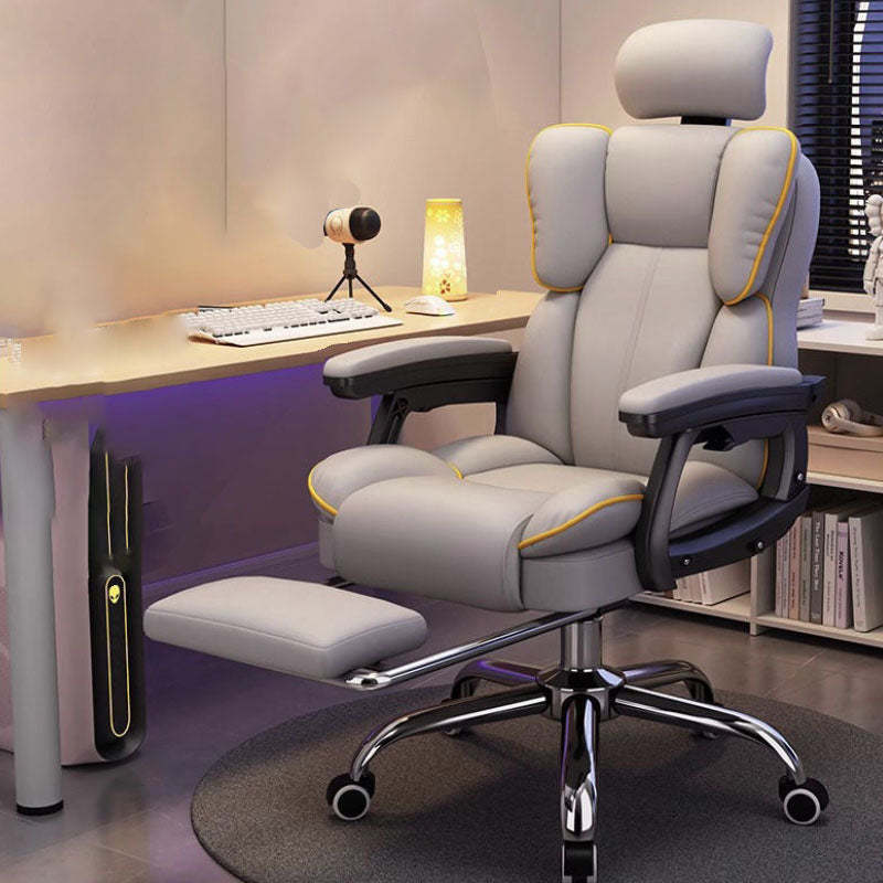 Minimalist Steel Leather Desk Chair