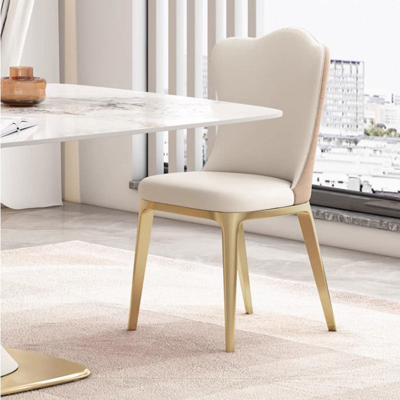 Modern Titanium Leather Cloud Dining Chair