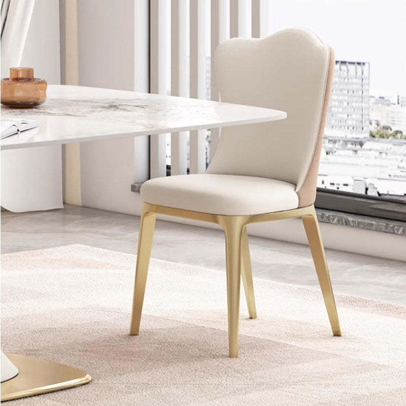 Modern Titanium Leather Cloud Dining Chair