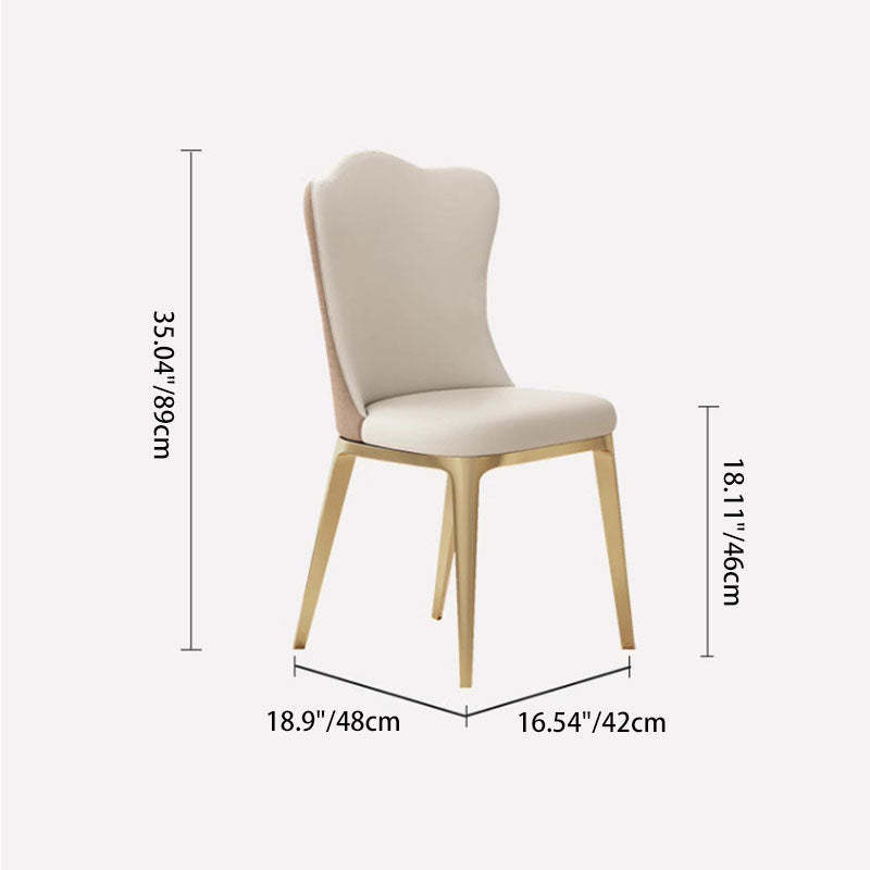 Modern Titanium Leather Cloud Dining Chair