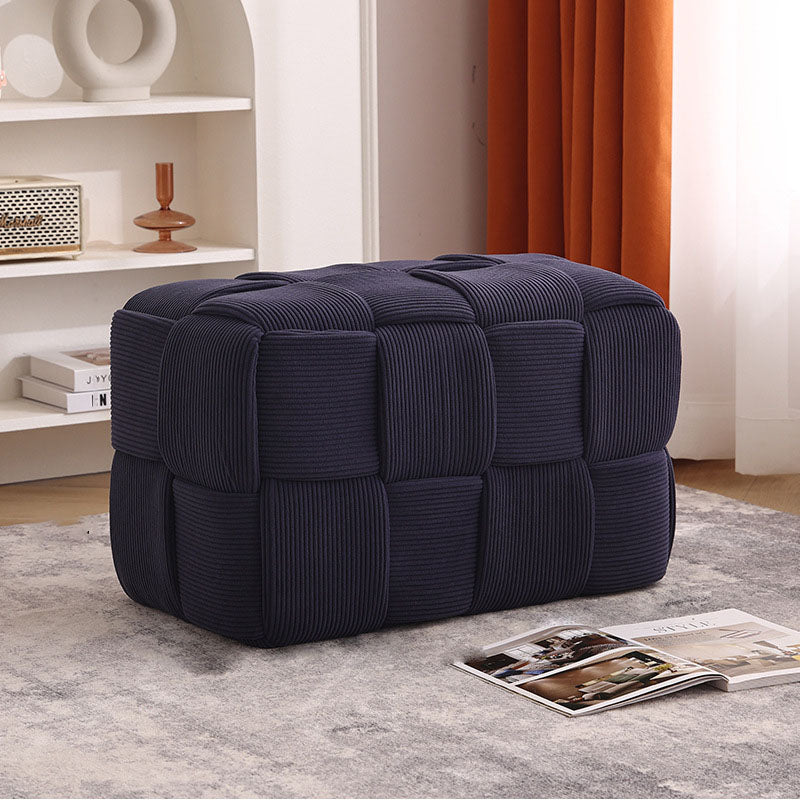Contemporary Velvet Solid Wood Backless Chair
