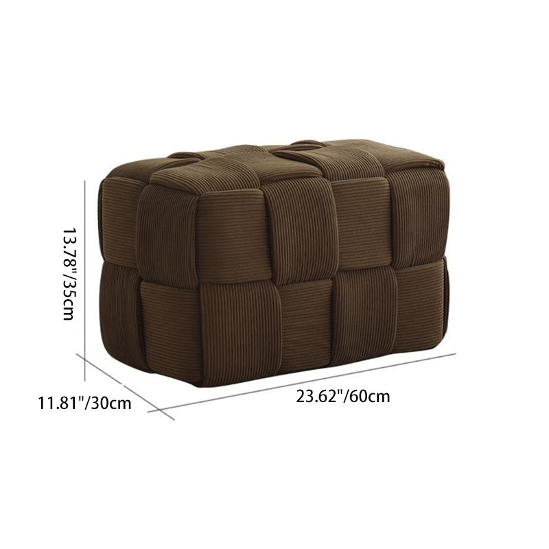 Contemporary Velvet Solid Wood Backless Chair
