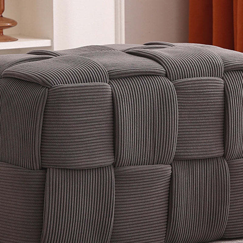 Contemporary Velvet Solid Wood Backless Chair