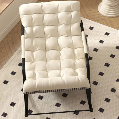 Minimalist Iron Leather Cotton Recliner