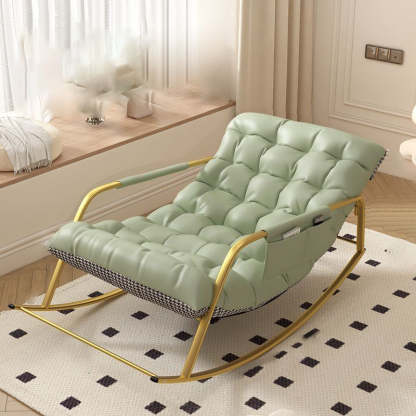 Minimalist Iron Leather Cotton Recliner — D / Deep Grey