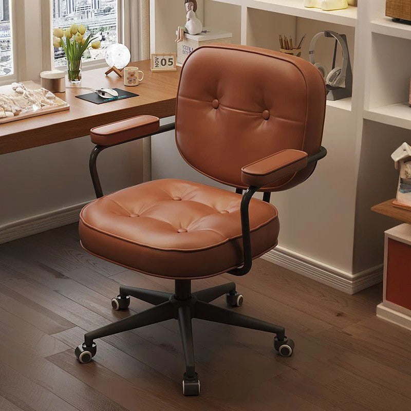 Minimalist Leather Nylon Desk Armchair