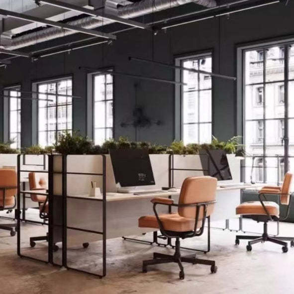 Minimalist Leather Nylon Desk Armchair