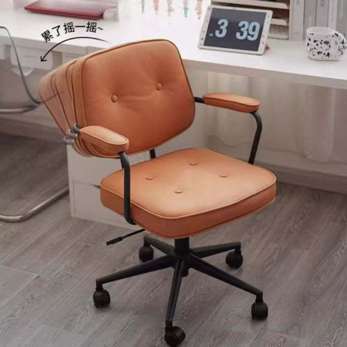 Minimalist Leather Nylon Desk Armchair