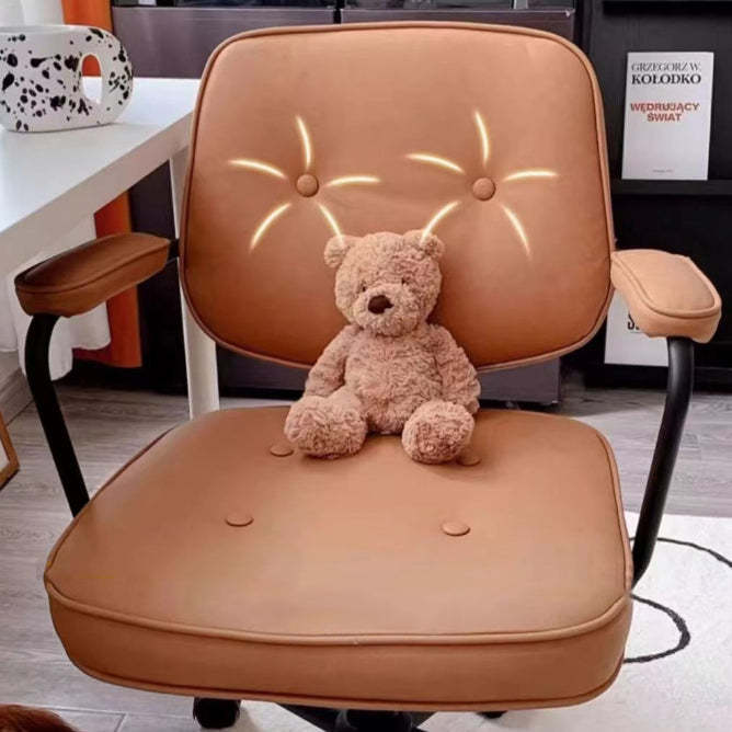 Minimalist Leather Nylon Desk Armchair