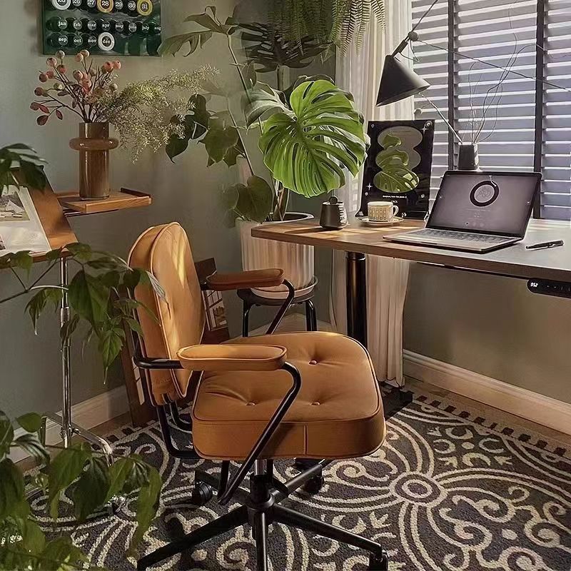 Minimalist Leather Nylon Desk Armchair