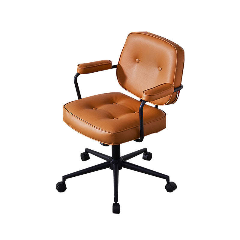 Minimalist Leather Nylon Desk Armchair