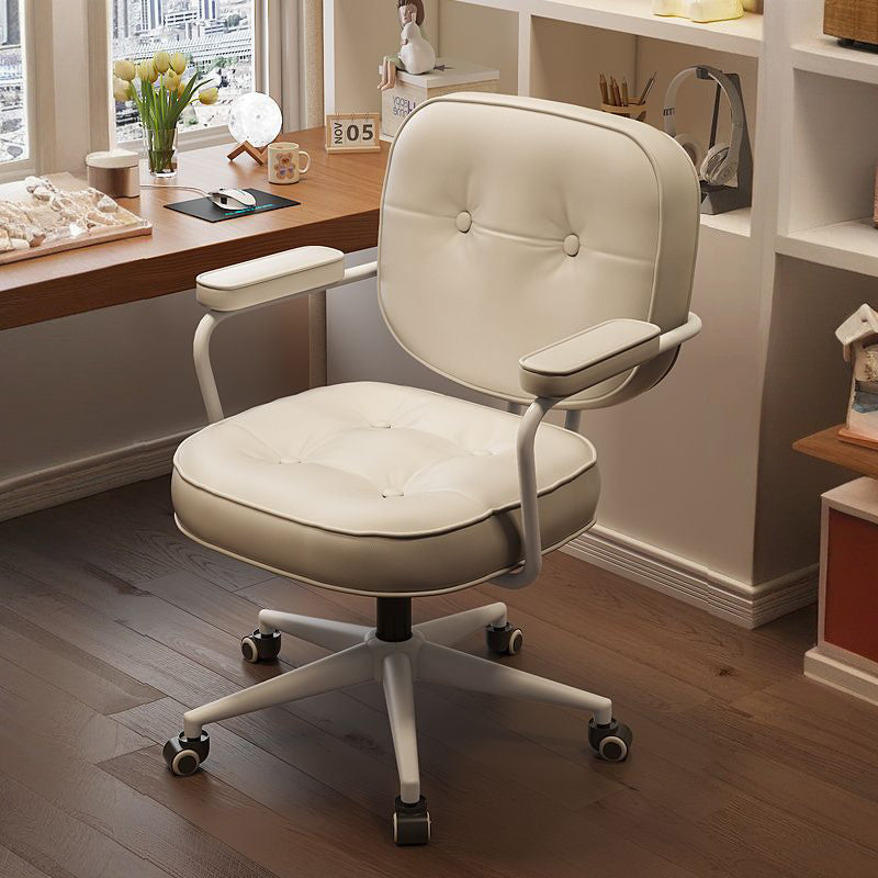 Minimalist Leather Nylon Desk Armchair