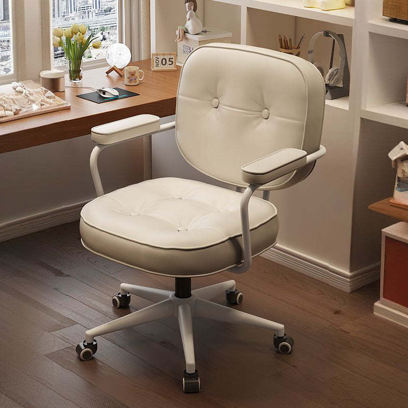 Minimalist Leather Nylon Desk Armchair