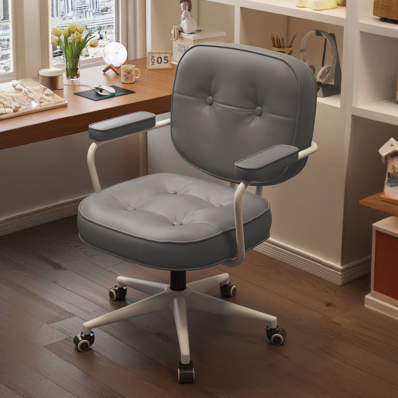 Minimalist Leather Nylon Desk Armchair