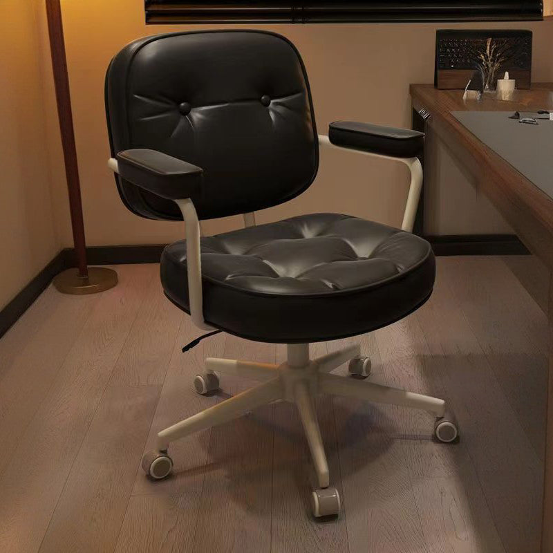 Minimalist Leather Nylon Desk Armchair