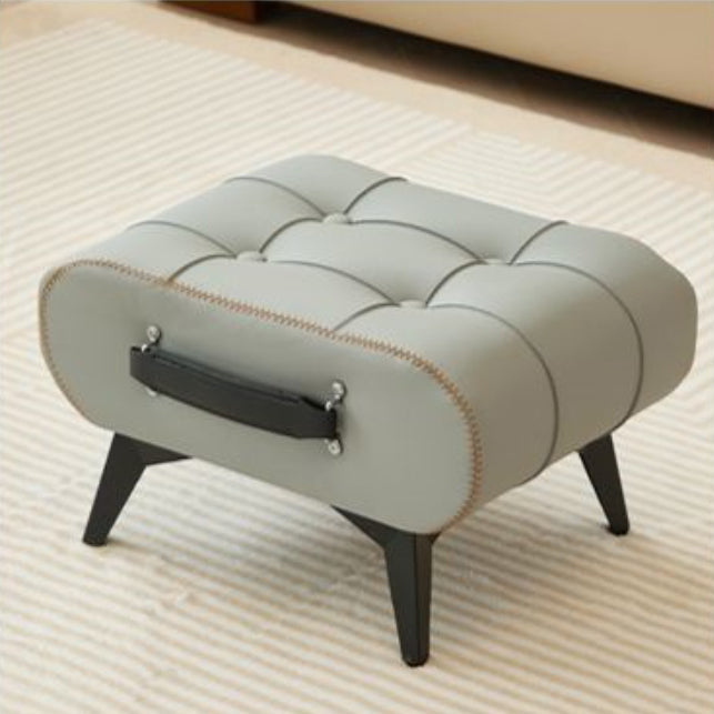 Minimalist Leather Accent — Grey