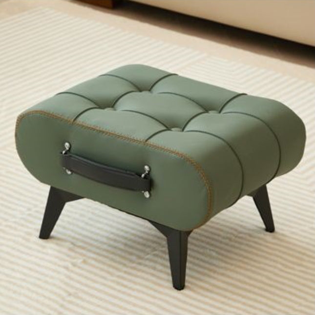 Minimalist Leather Accent — Green