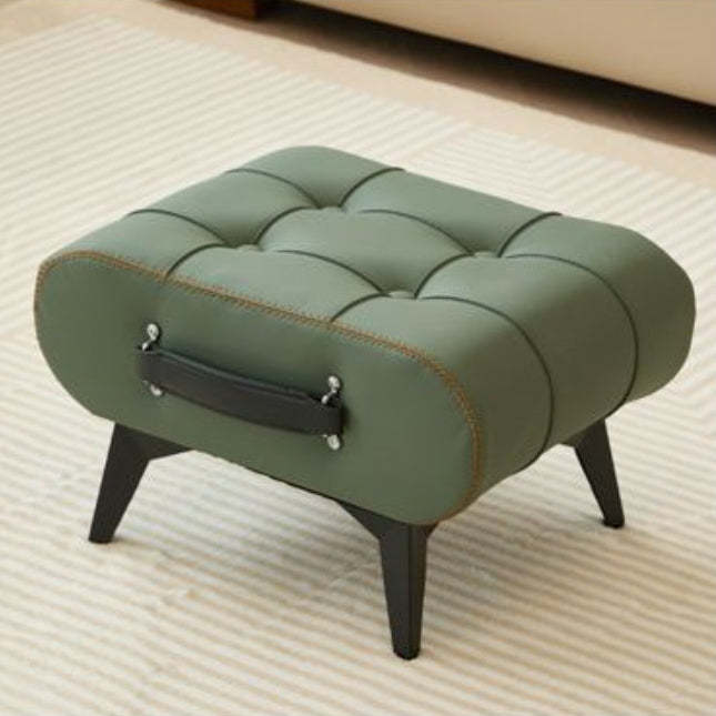 Minimalist Leather Accent — Green