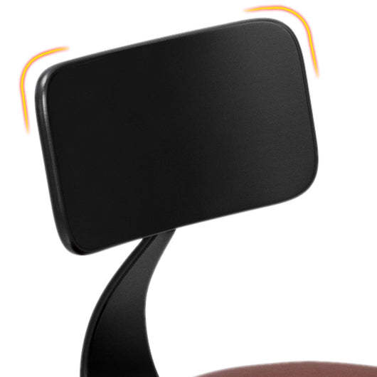 Minimalist Iron Wood Leather Bar Stool