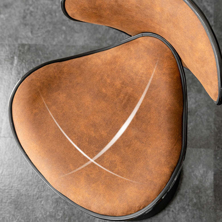 Minimalist Fabric Iron Curved Bar Stool