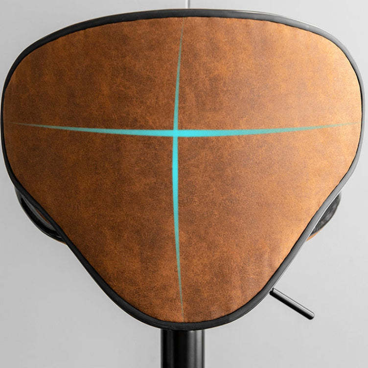 Minimalist Fabric Iron Curved Bar Stool