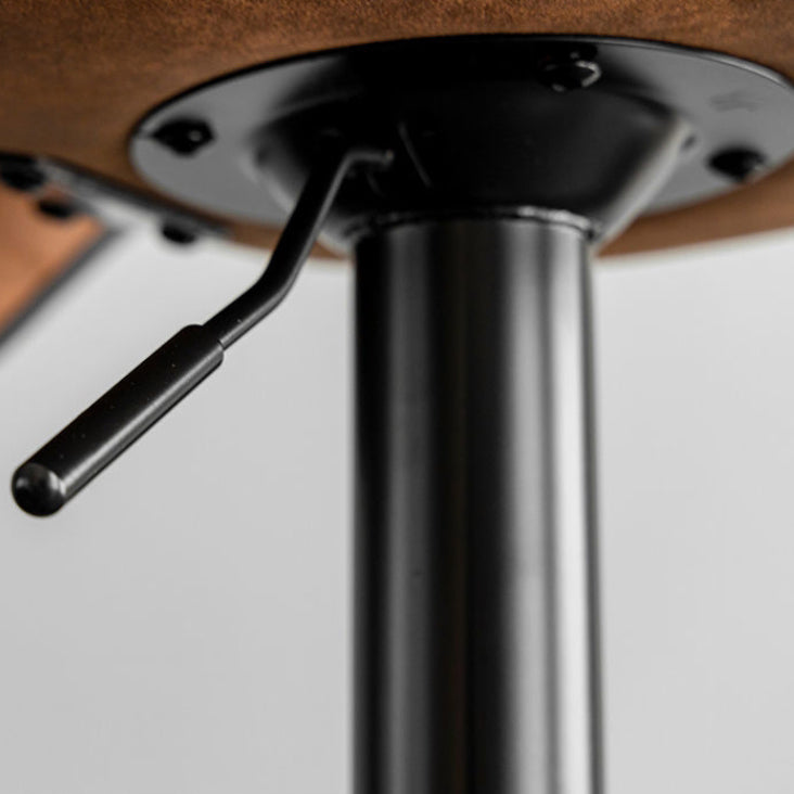 Minimalist Fabric Iron Curved Bar Stool