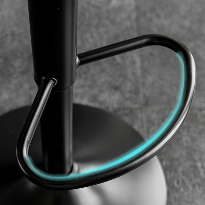 Minimalist Fabric Iron Curved Bar Stool