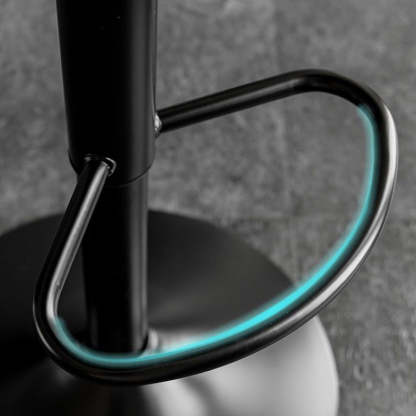 Minimalist Fabric Iron Curved Bar Stool