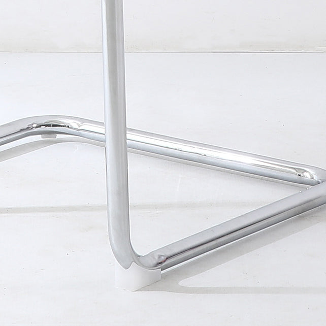 Minimalist Plastic Metal Curved Dining Chair
