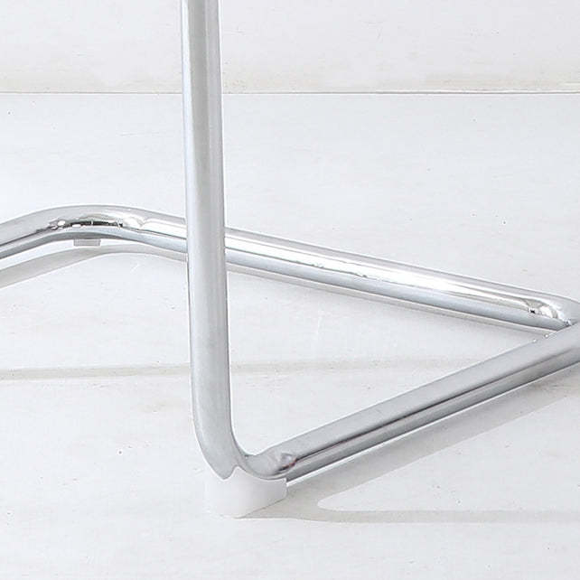 Minimalist Plastic Metal Curved Dining Chair