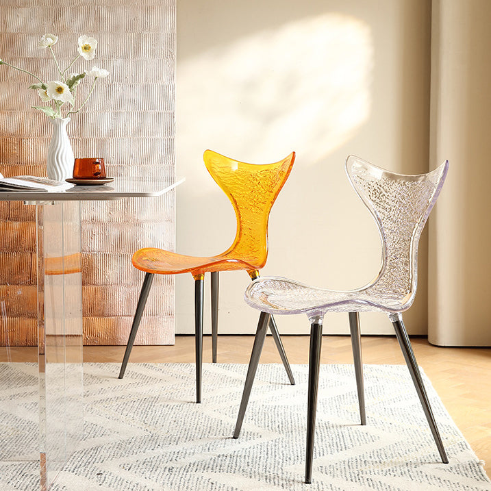 Acrylic Metal Triangle Mermaid Vanity Chair
