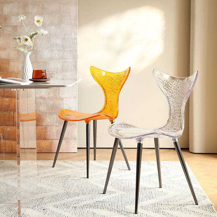 Acrylic Metal Triangle Mermaid Vanity Chair