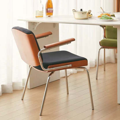 Minimalist Velvet Metal Dining Chair