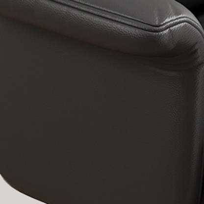 Minimalist Leather Metal Desk Chair — Aluminum / Black