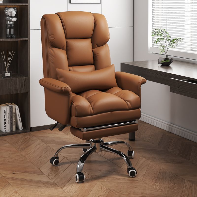 Minimalist Leather Metal Desk Chair
