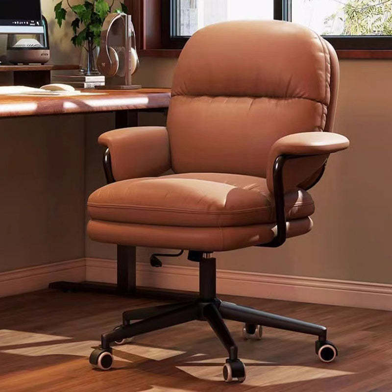 Minimalist Leather Nylon Steel Bread Desk Chair