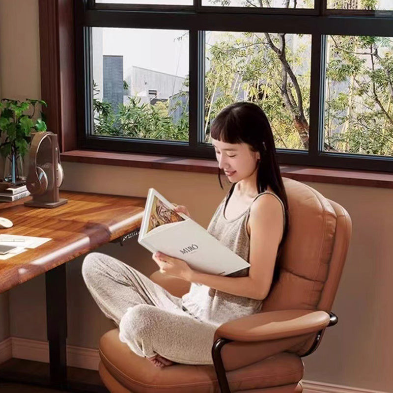 Minimalist Leather Nylon Steel Bread Desk Chair