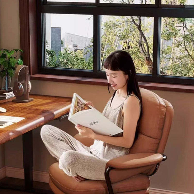 Minimalist Leather Nylon Steel Bread Desk Chair