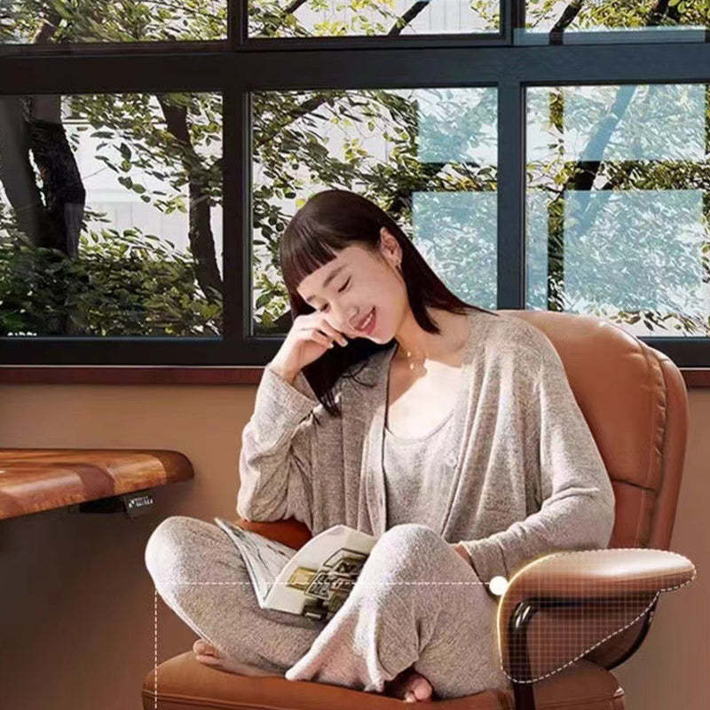 Minimalist Leather Nylon Steel Bread Desk Chair