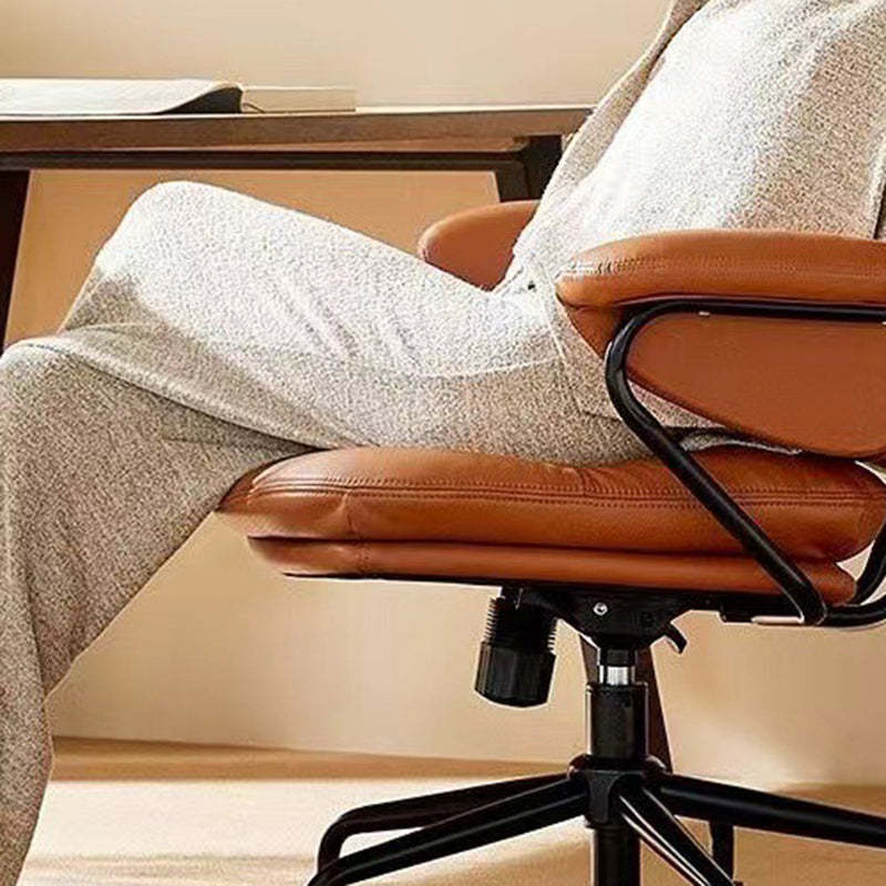 Minimalist Leather Nylon Steel Bread Desk Chair