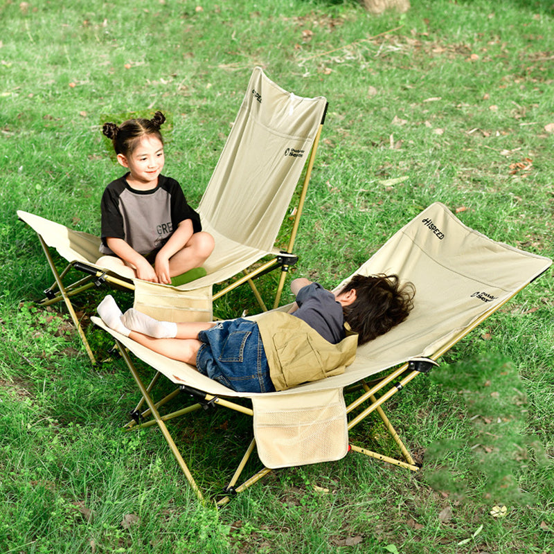 Minimalist Fabric Steel Recliner — Green