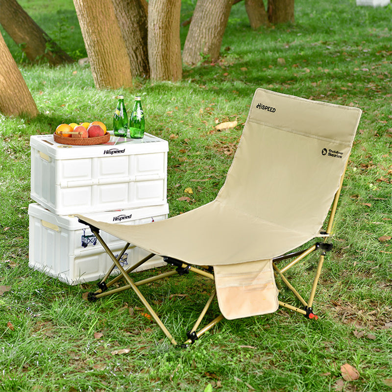 Minimalist Fabric Steel Recliner — Khaki
