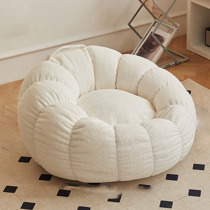 Scandinavian Snowflake Velvet Orb Accent Chair — Without Footrest / Brown