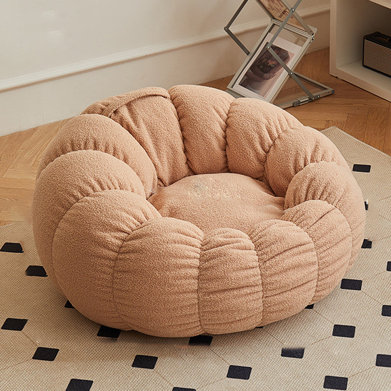 Scandinavian Snowflake Velvet Orb Accent Chair
