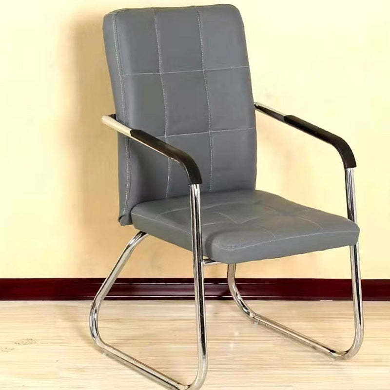 Minimalist Leather Steel Desk Armchair