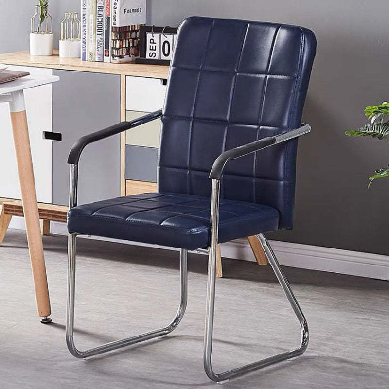 Minimalist Leather Steel Desk Armchair