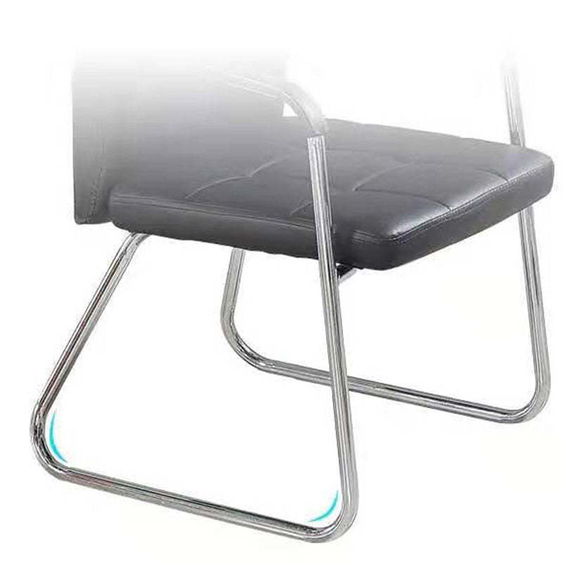 Minimalist Leather Steel Desk Armchair