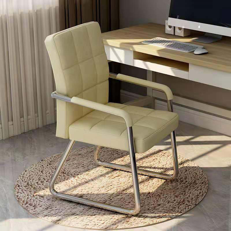 Minimalist Leather Steel Desk Armchair