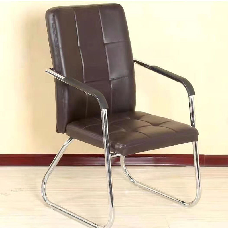 Minimalist Leather Steel Desk Armchair