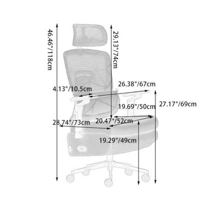 Minimalist Metal Mesh Electric Massage Desk Chair